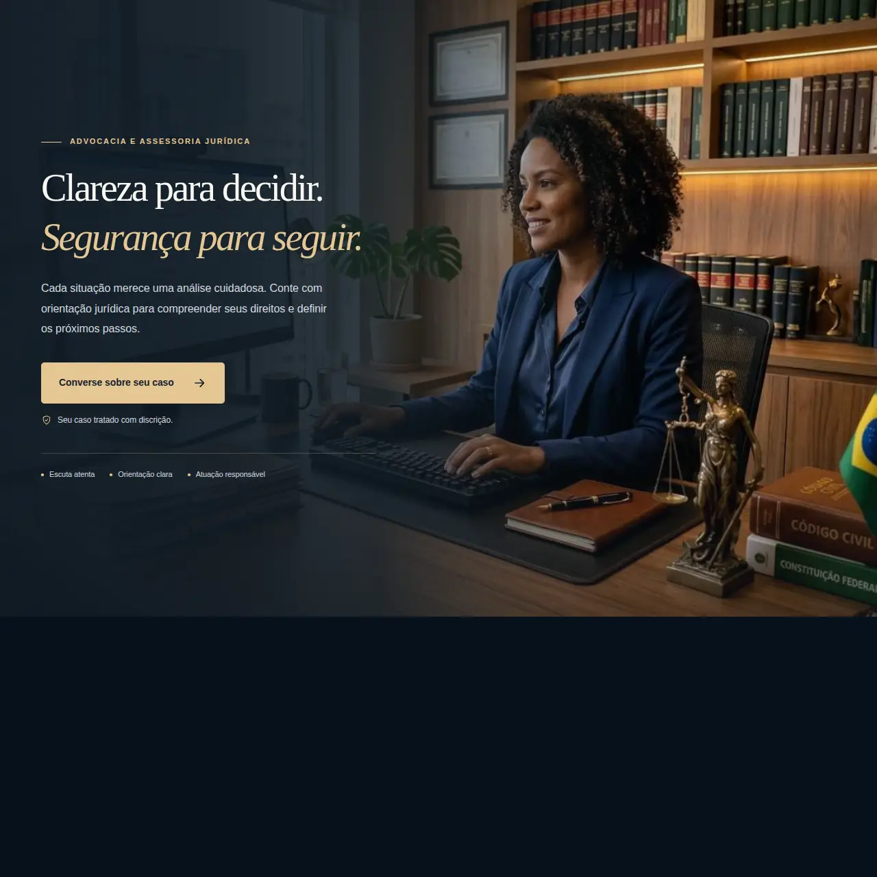 Preview do projeto de advocacia desenvolvido pela FL INOVA