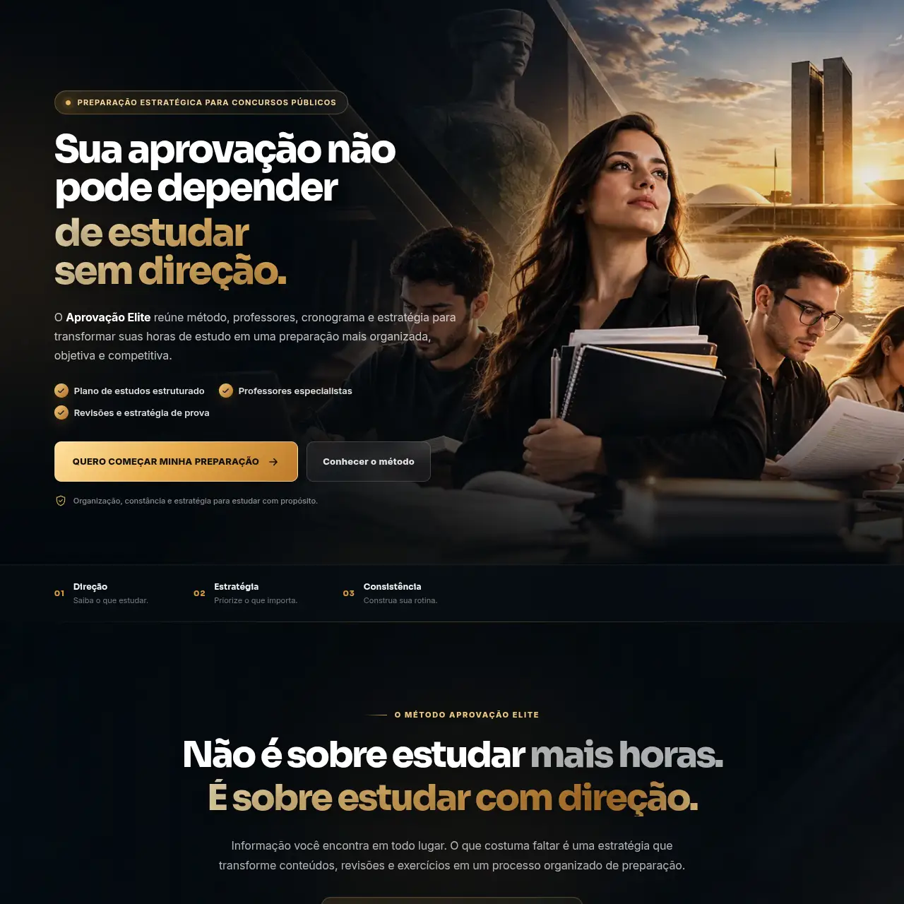 Preview do projeto de curso preparatório desenvolvido pela FL INOVA